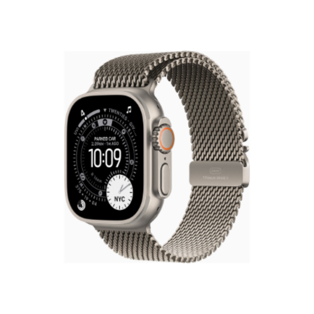 Apple Watch Ultra 3 GPS + Cellular 49mm Natural Titanium Case with Natural Titanium Milanese Loop - Medium , Apple