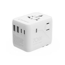 Gembird Universal travel power adapter, 70 W , TPA-2A3C70-01-W