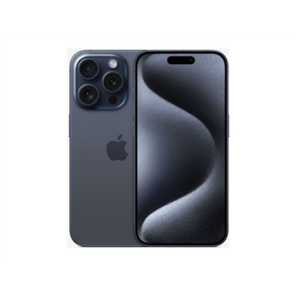 Apple , iPhone 15 Pro , Blue Titanium , 6.1 , Super Retina XDR display with ProMotion , 2556 x 1179 pixels , Apple , A17 Pro , Internal RAM 8 GB , 256 GB , Dual SIM , Nano-SIM and eSIM , 3G , 4G , 5G , Main camera resolution 48+12+12 MP , Secondary camera