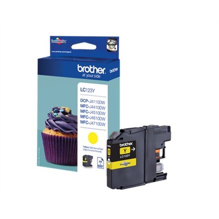 Brother LC123Y , Ink Cartridge , Yellow