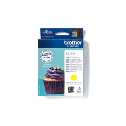 Brother LC123Y , Ink Cartridge , Yellow