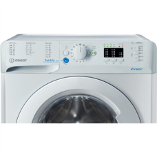 INDESIT Washing machine BWSA 61051 W EU N Energy efficiency class F, Front loading, Washing capacity 6 kg, 1000 RPM, Depth 42.5 cm, Width 59.5 cm, Display, LED Plus, White