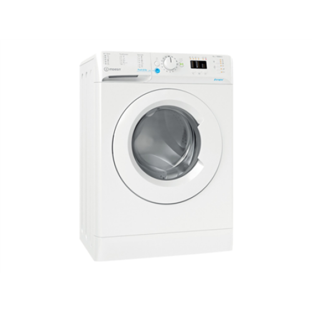 INDESIT , BWSA 61051 W EU N , Washing machine , Energy efficiency class F , Front loading , Washing capacity 6 kg , 1000 RPM , Depth 42.5 cm , Width 59.5 cm , Display , LED Plus , White