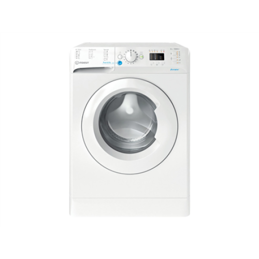 INDESIT , BWSA 61051 W EU N , Washing machine , Energy efficiency class F , Front loading , Washing capacity 6 kg , 1000 RPM , Depth 42.5 cm , Width 59.5 cm , Display , LED Plus , White