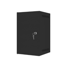 Lanberg Rack cabinet 10 wall-mount 9U/280x310 for self-assembly with metal door (flat pack), black , Lanberg