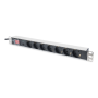 Digitus Aluminum outlet strip with overload protection , DN-95403 , Sockets quantity 7