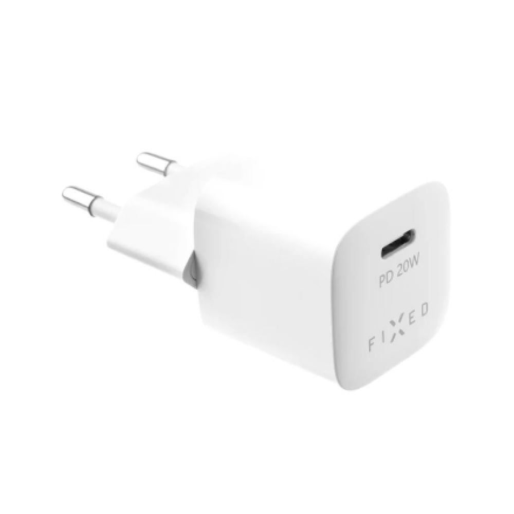 Fixed , Mini USB-C Travel Charger USB-C/Lightning Cable