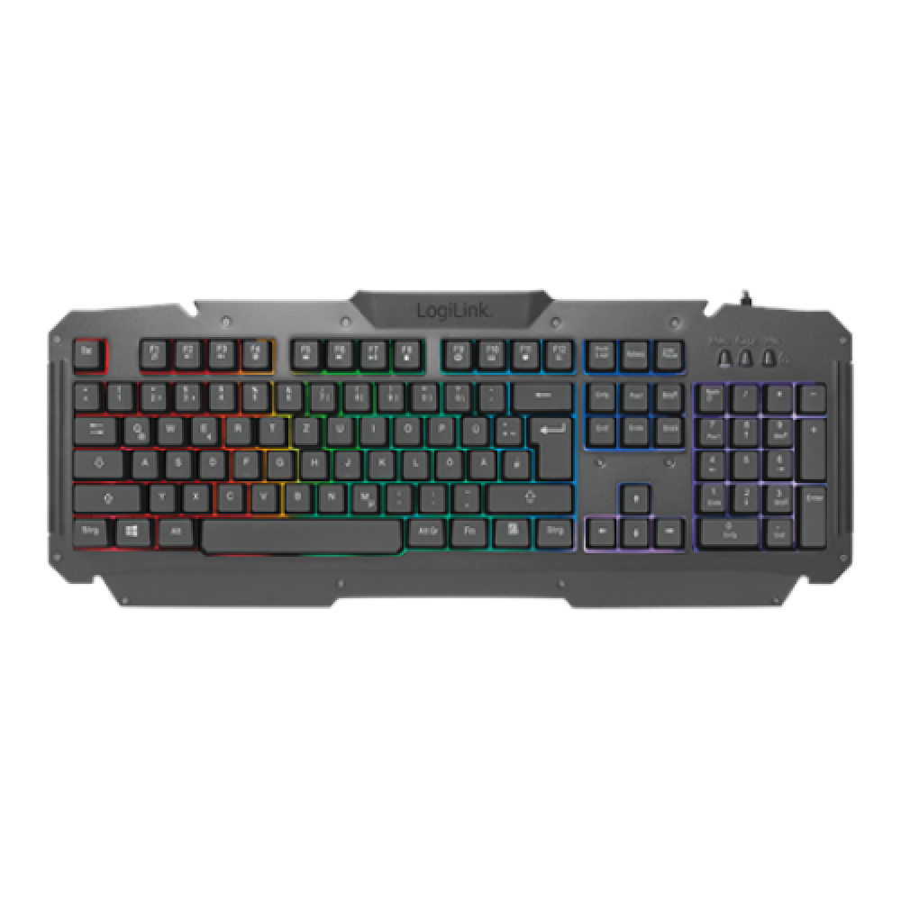 Logilink , Gaming-Set, keyboard, mouse and mouspad , ID0185 , Metal , Keyboard, Mouse and Pad Set , Wired , Mouse included , DE , Numeric keypad