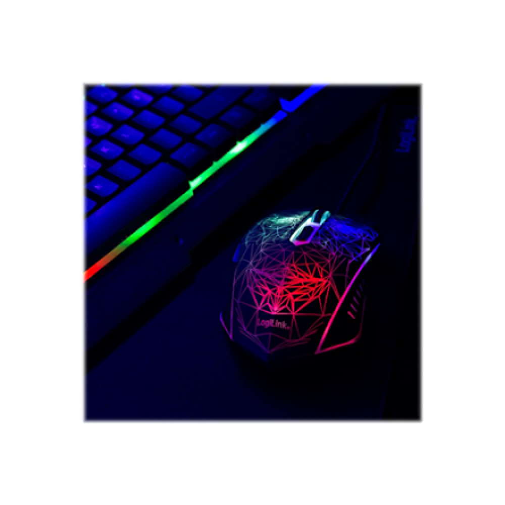 Logilink , Gaming-Set, keyboard, mouse and mouspad , ID0185 , Metal , Keyboard, Mouse and Pad Set , Wired , Mouse included , DE , Numeric keypad