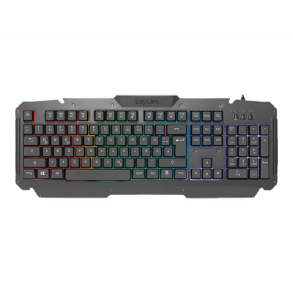 Logilink , Gaming-Set, keyboard, mouse and mouspad , ID0185 , Metal , Keyboard, Mouse and Pad Set , Wired , Mouse included , DE , Numeric keypad