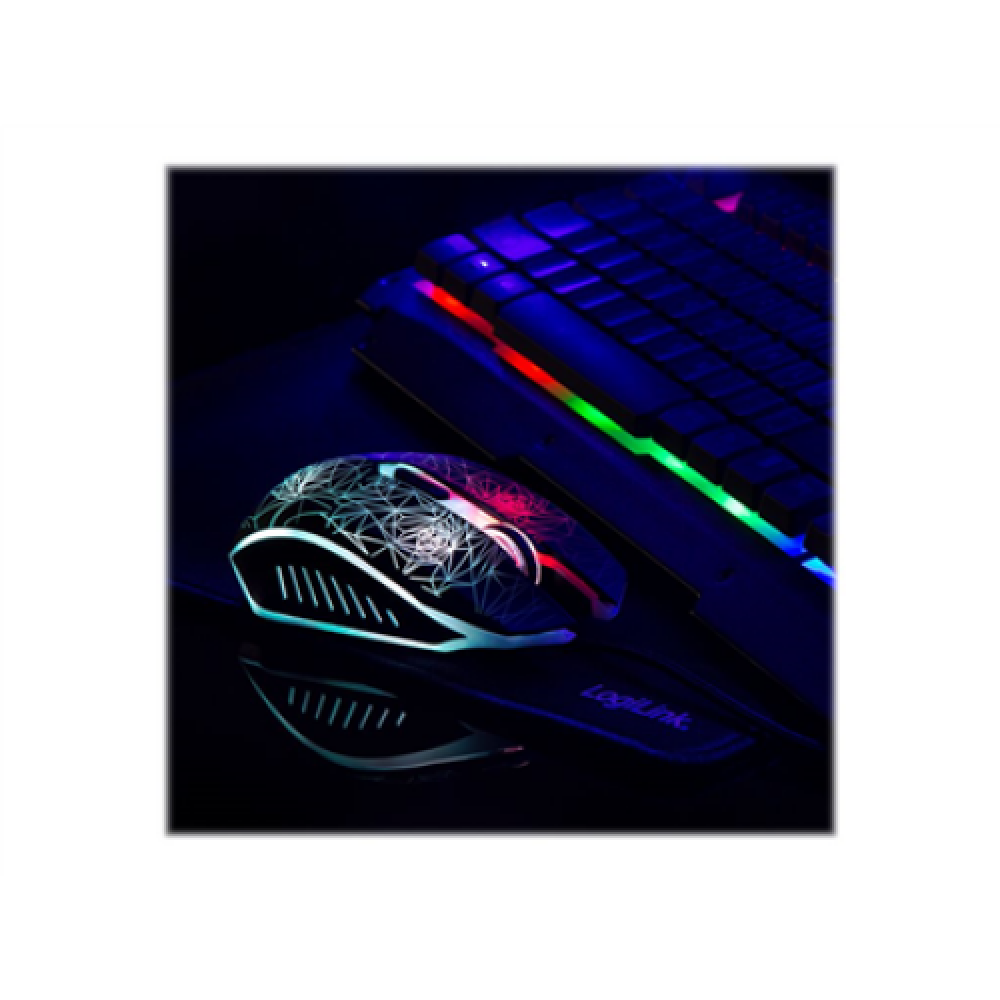Logilink , Gaming-Set, keyboard, mouse and mouspad , ID0185 , Metal , Keyboard, Mouse and Pad Set , Wired , Mouse included , DE , Numeric keypad