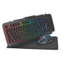 Logilink , Gaming-Set, keyboard, mouse and mouspad , ID0185 , Metal , Keyboard, Mouse and Pad Set , Wired , Mouse included , DE , Numeric keypad