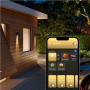 Philips Hue WCA Resonate Outdoor Downward Wall Lantern, Black , 8 W , 2000-6500 Hue White Colour Ambiance