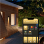 Philips Hue WCA Resonate Outdoor Downward Wall Lantern, Black , 8 W , 2000-6500 Hue White Colour Ambiance