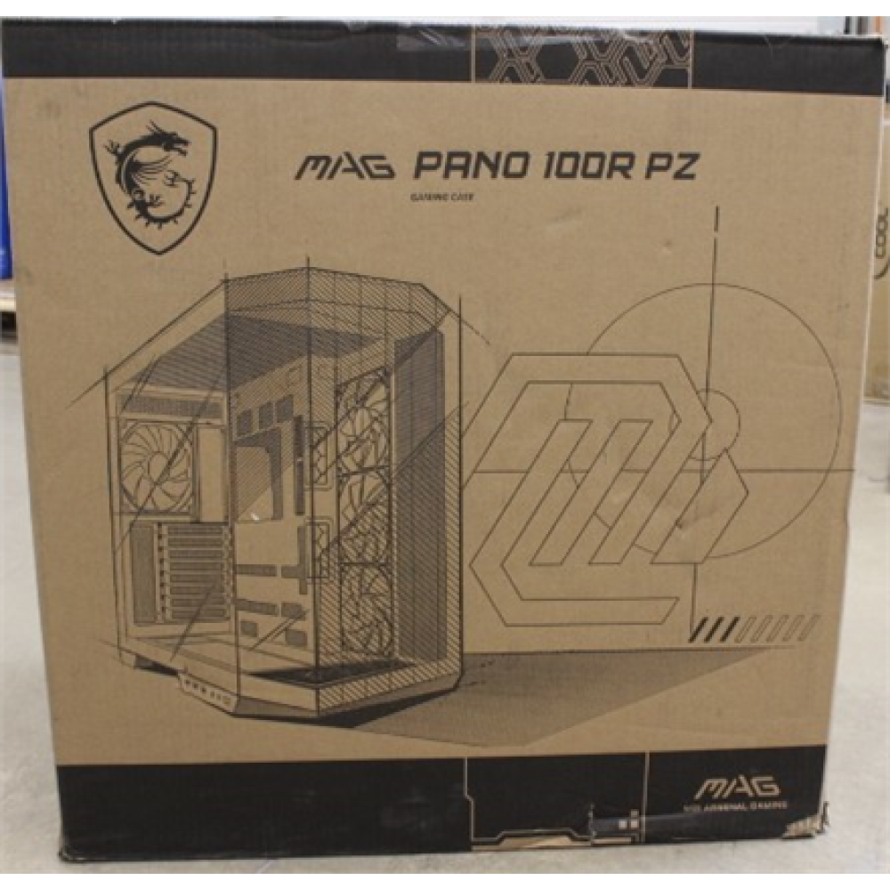 SALE OUT. MSI MAG PANO 100R PZ , MSI , MAG PANO 100R PZ , Side window , Black , Mid-Tower , DAMAGED PACKAGING , Power supply included No , ATX