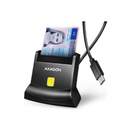 AXAGON USB-C Smart card StandReader , CRE-SM4NC