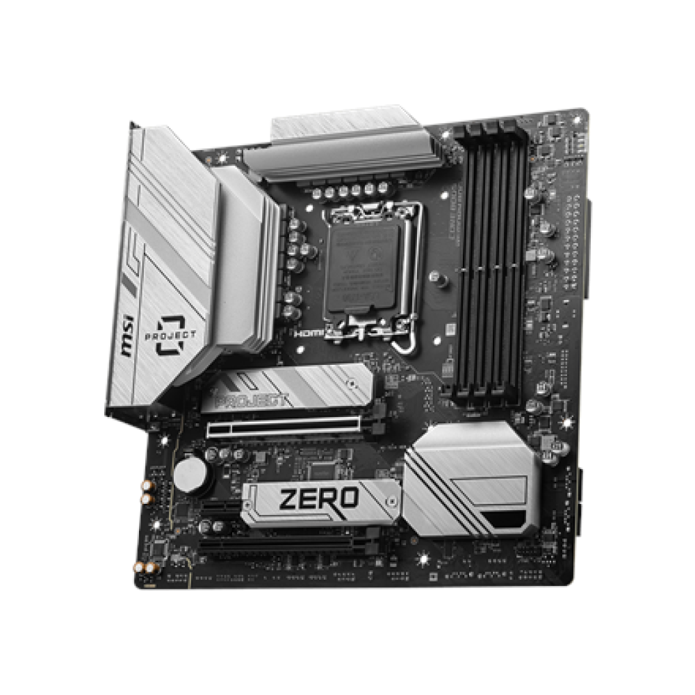MSI B760M PROJECT ZERO , Processor family Intel , Processor socket LGA1700 , DDR5 , Supported hard disk drive interfaces SATA, M.2 , Number of SATA connectors 4