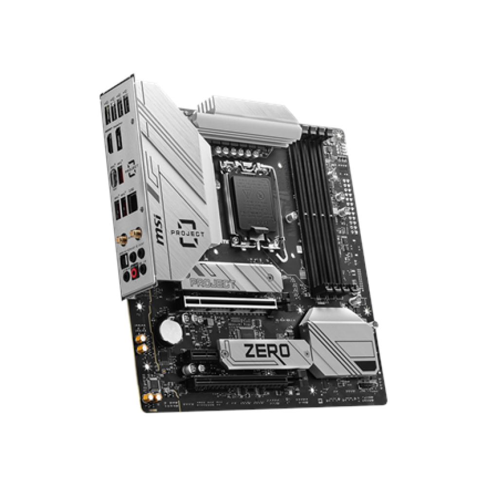 MSI B760M PROJECT ZERO , Processor family Intel , Processor socket LGA1700 , DDR5 , Supported hard disk drive interfaces SATA, M.2 , Number of SATA connectors 4