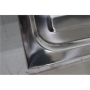 SALE OUT. Sink TREDI, top-mounted, stainless steel, with siphon set, right, 80 x 60 cm , Sourcing DENTED, SCRATCHED, MISSING SEAL RUBBER