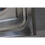 SALE OUT. Sink TREDI, top-mounted, stainless steel, with siphon set, right, 80 x 60 cm , Sourcing DENTED, SCRATCHED, MISSING SEAL RUBBER