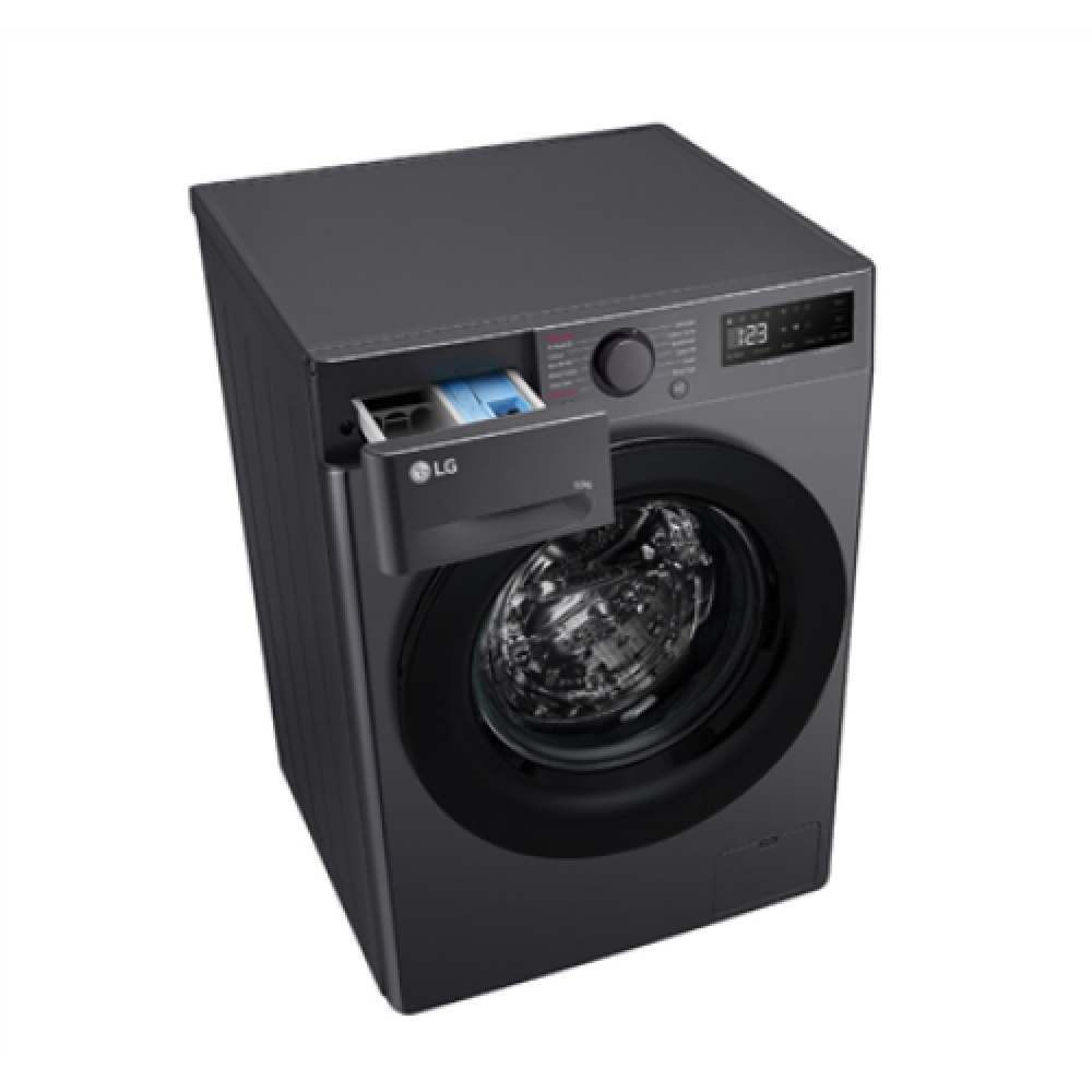 LG F2WR508S2M Washing machine, A, Front loading, Washing capacity 10 kg, Depth 56.5 cm, 1400 RPM, Middle Black , LG , Washing Machine , F4WR510SBM , Energy efficiency class A-10% , Front loading , Washing capacity 10 kg , 1400 RPM , Depth 57 cm , Width 60