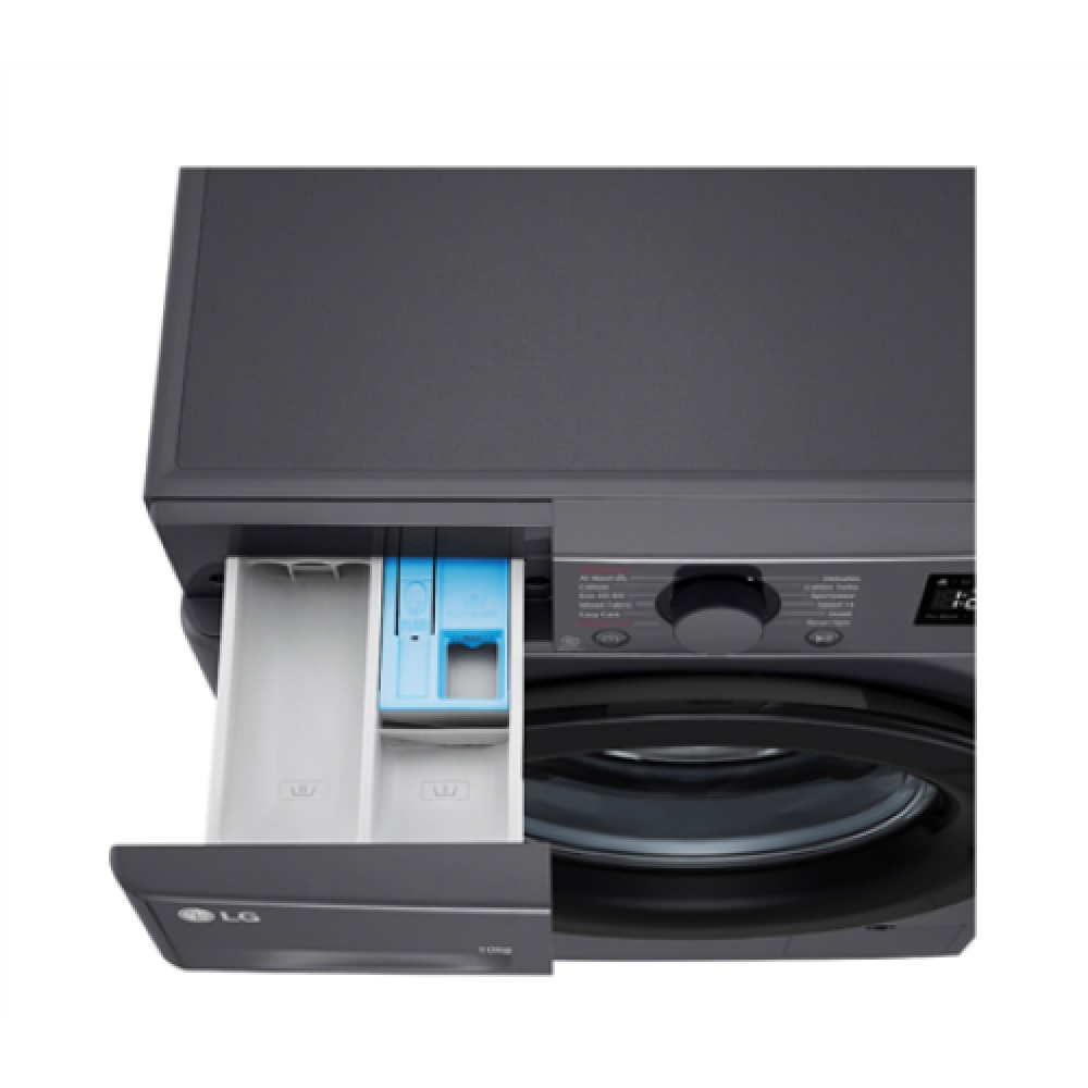 LG F2WR508S2M Washing machine, A, Front loading, Washing capacity 10 kg, Depth 56.5 cm, 1400 RPM, Middle Black , LG , Washing Machine , F4WR510SBM , Energy efficiency class A-10% , Front loading , Washing capacity 10 kg , 1400 RPM , Depth 57 cm , Width 60