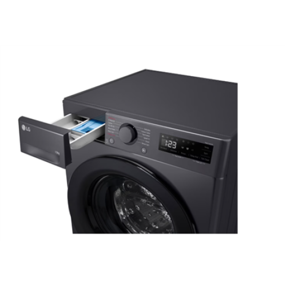 LG F2WR508S2M Washing machine, A, Front loading, Washing capacity 10 kg, Depth 56.5 cm, 1400 RPM, Middle Black , LG , Washing Machine , F4WR510SBM , Energy efficiency class A-10% , Front loading , Washing capacity 10 kg , 1400 RPM , Depth 57 cm , Width 60