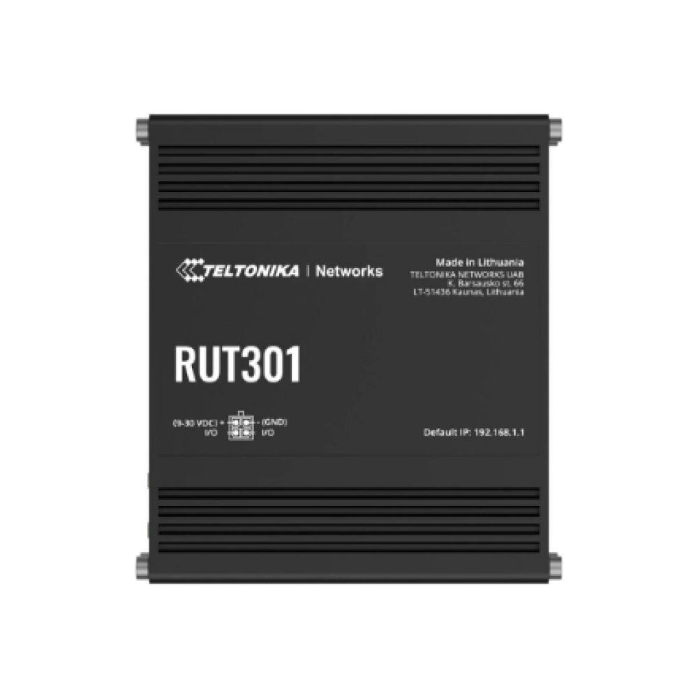 Ethernet Router , RUT301 , No Wi-Fi , 10/100 Mbit/s , Ethernet LAN (RJ-45) ports 5 , Mesh Support No , MU-MiMO No , No mobile broadband
