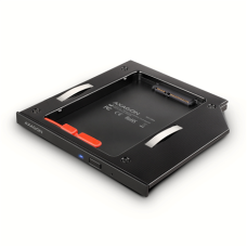 AXAGON Optical disk drive caddy for 2.5“ SSD/HDD. LED, 9.5 mm, Aluminum , RSS-CD09