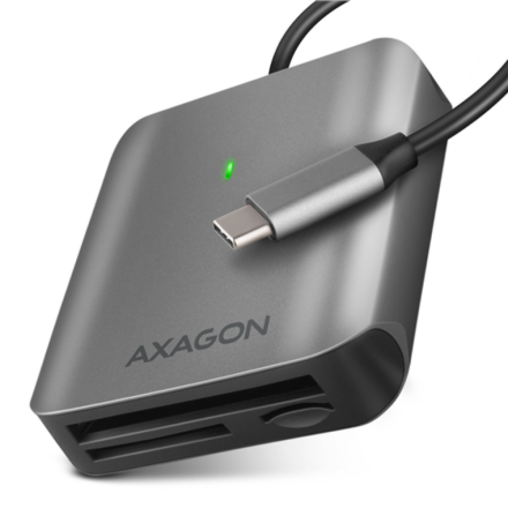 AXAGON Aluminum high-speed USB-C 3.2 Gen 1 memory card reader, 3 slots , CRE-S3C