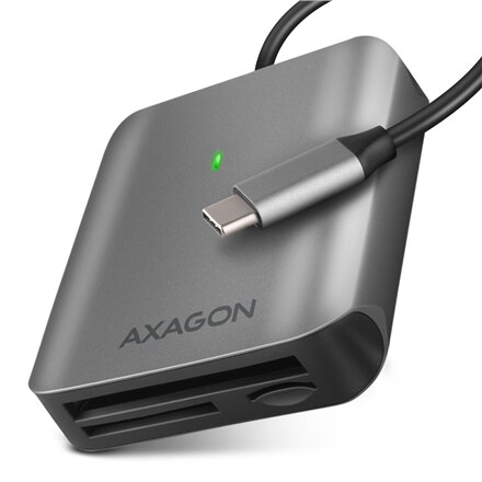 AXAGON Aluminum high-speed USB-C 3.2 Gen 1 memory card reader, 3 slots , CRE-S3C