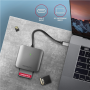 AXAGON Aluminum high-speed USB-C 3.2 Gen 1 memory card reader, 3 slots , CRE-S3C