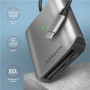 AXAGON Aluminum high-speed USB-C 3.2 Gen 1 memory card reader, 3 slots , CRE-S3C