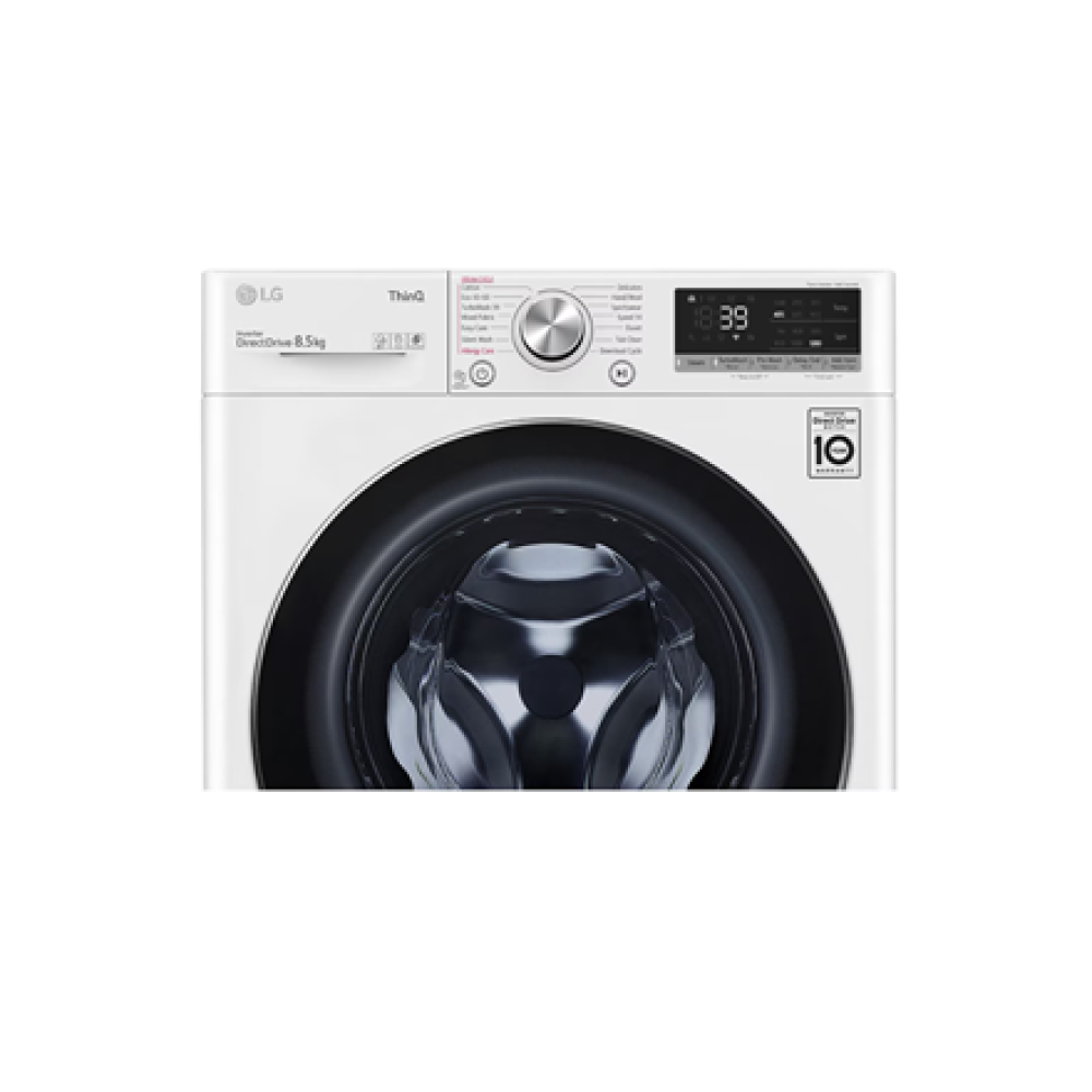 LG Washing machine , F2WV7S8S2E , Energy efficiency class A , Front loading , Washing capacity 8.5 kg , 1200 RPM , Depth 47.5 cm , Width 60 cm , Display , LED , Steam function , Direct drive , Wi-Fi , White