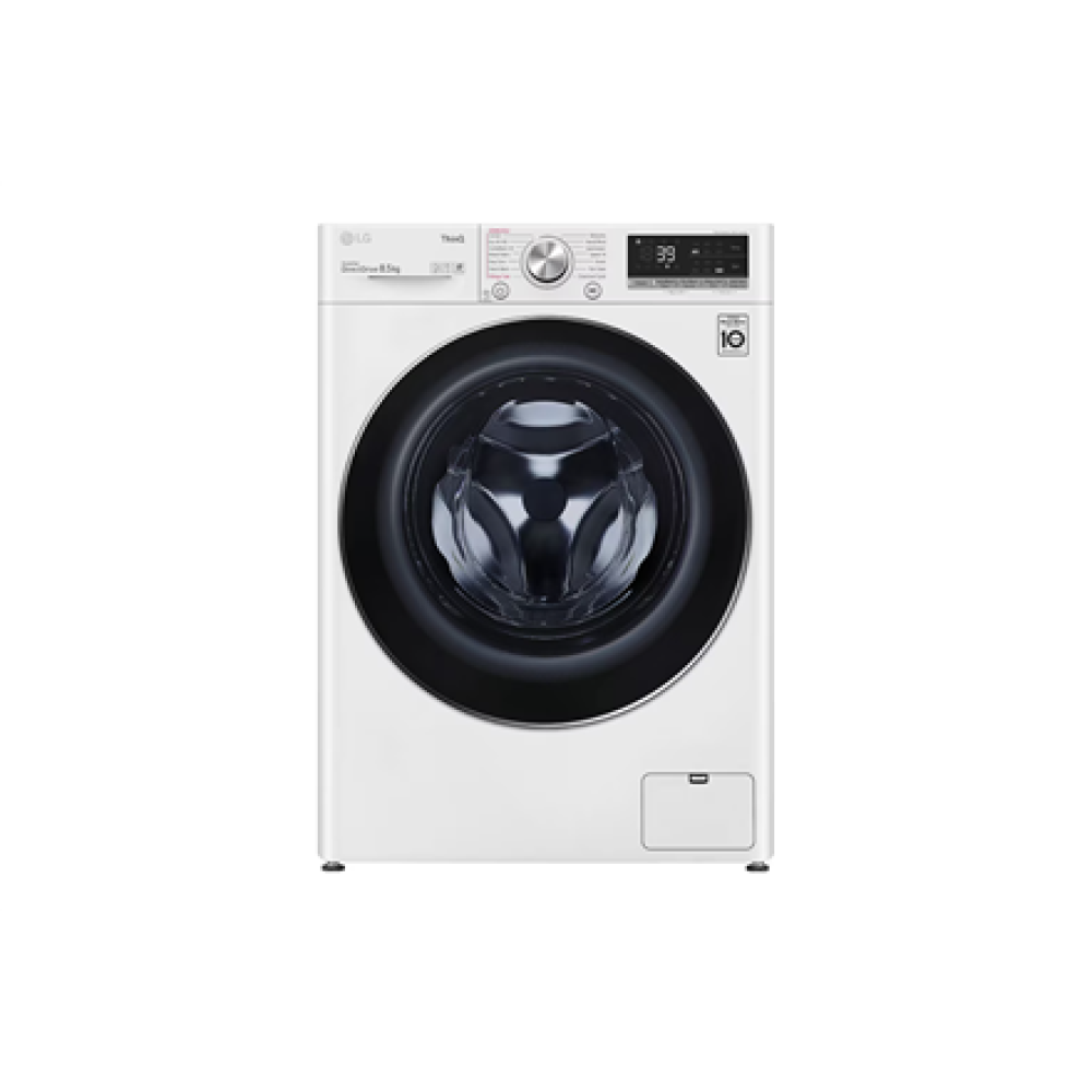 LG Washing machine , F2WV7S8S2E , Energy efficiency class A , Front loading , Washing capacity 8.5 kg , 1200 RPM , Depth 47.5 cm , Width 60 cm , Display , LED , Steam function , Direct drive , Wi-Fi , White