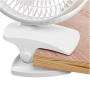 Adler Rechargeable Clip-on Desk Fan , AD 7342 , Table Fan , White , Diameter 15.5 cm , Number of speeds 3 , Oscillation , 5 W
