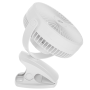Adler Rechargeable Clip-on Desk Fan , AD 7342 , Table Fan , White , Diameter 15.5 cm , Number of speeds 3 , Oscillation , 5 W