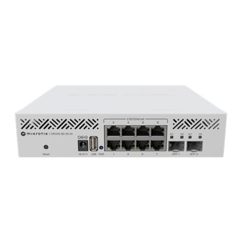 MikroTik , Cloud Router Switch , CRS310-8G+2S+IN , Rackmountable , Gigabit Ethernet (copper) ports quantity 8 , SFP+ ports quantity 2