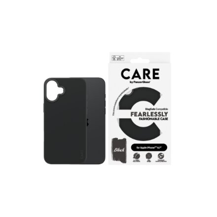 CARE by PanzerGlass Case Fashion , Back protection , Apple , iPhone 16 Plus , Recycled plastic , Black , MagSafe