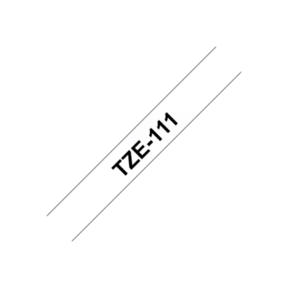 Brother , TZe-111 Laminated Tape , Black on Clear , TZ , 8 m , 6 cm