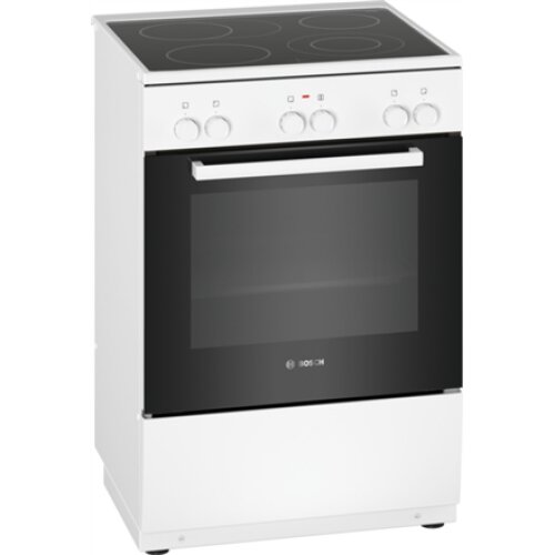 Bosch , Cooker , HKA090220U Series 2 , Hob type Vitroceramic , Oven type Electric , White , Width 60 cm , Grilling , Depth 60 cm , 66 L