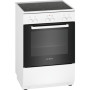Bosch , Cooker , HKA090220U Series 2 , Hob type Vitroceramic , Oven type Electric , White , Width 60 cm , Grilling , Depth 60 cm , 66 L