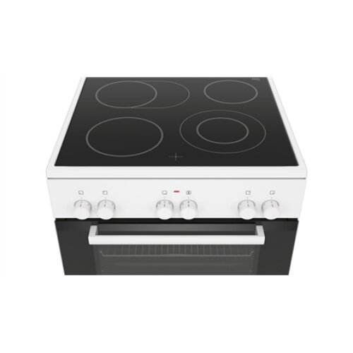 Bosch , Cooker , HKA090220U Series 2 , Hob type Vitroceramic , Oven type Electric , White , Width 60 cm , Grilling , Depth 60 cm , 66 L