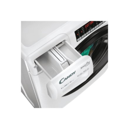 Candy , Washing machine , CSO486TWMB6/1-S , Energy efficiency class A , Front loading , Washing capacity 8 kg , 1400 RPM , Depth 54 cm , Width 60 cm , Display , Digital , Steam function , Wi-Fi
