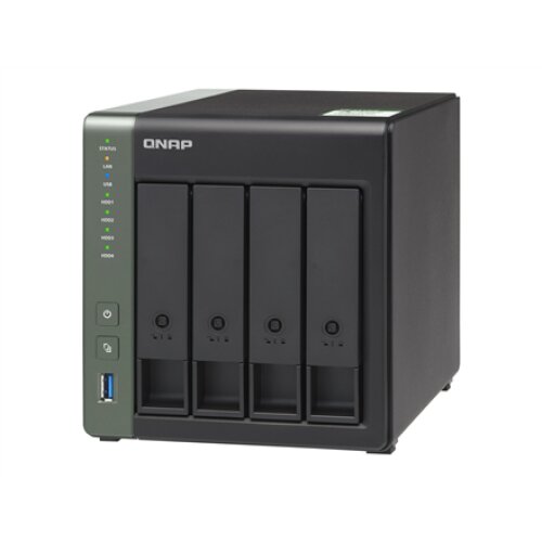 QNAP , 4-Bay QTS NAS , TS-431KX-2G , Up to 4 HDD/SSD Hot-Swap , AnnapurnaLabs Alpine , AL314 Quad-Core , Processor frequency 1.7 GHz , 2 GB , DDR3L