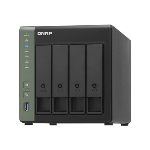 QNAP , 4-Bay QTS NAS , TS-431KX-2G , Up to 4 HDD/SSD Hot-Swap , AnnapurnaLabs Alpine , AL314 Quad-Core , Processor frequency 1.7 GHz , 2 GB , DDR3L