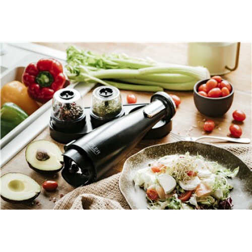 Adler , Electric Salt and pepper grinder , AD 4449b , Housing material ABS plastic , 7 W , Lithium , Matte Black