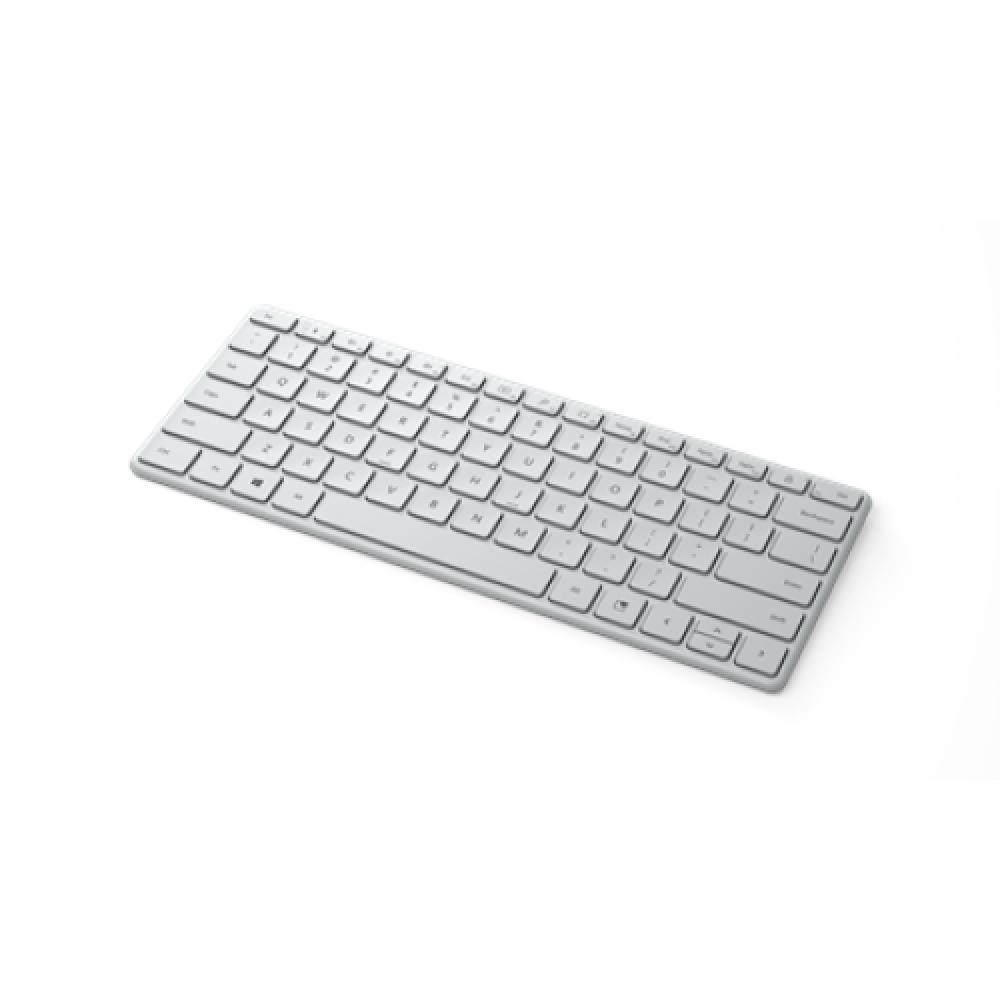Microsoft , Designer Compact Keyboard , Compact Keyboard , Wireless , US , Bluetooth , Glacier , 288 g , Wireless connection