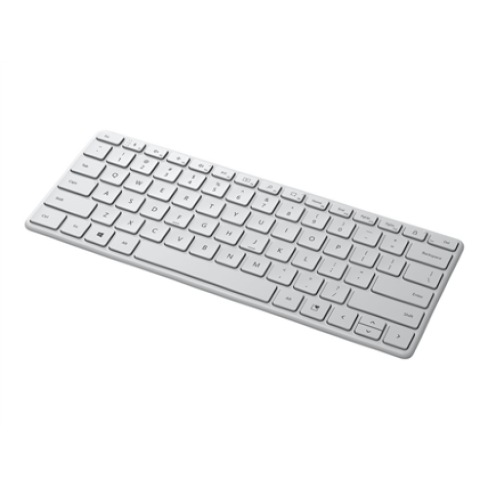 Microsoft , Designer Compact Keyboard , Compact Keyboard , Wireless , US , Bluetooth , Glacier , 288 g , Wireless connection