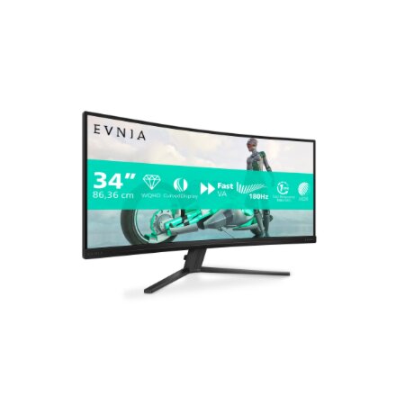 Philips , 34M2C3500L/00 , 34 , VA , 21:9 , 180 Hz , 1 ms , 3440 x 1440 pixels , 300 cd/m² , HDMI ports quantity 2 , Warranty 24 month(s)